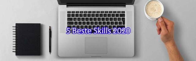 Laptop met de tekst "5 beste skills 2021"