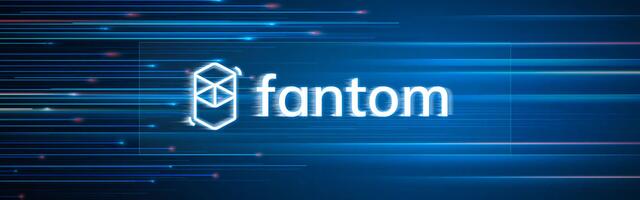 Het logo en de naam van Fantom weergegeven op een futuristische achtergrond.