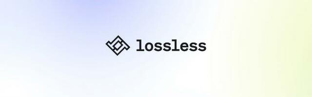 Het logo en de naam van Lossless op een lichte en rustige achtergrond.