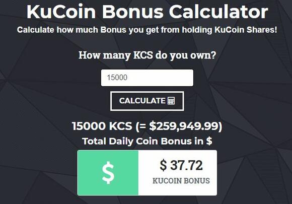 Kucoin bonus calculator