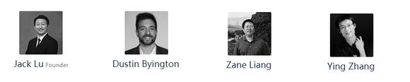 Team Wanchain, afbeeldingen van de vier belangrijkste personen
