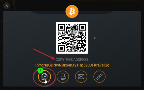 Bitcoins kopen op Bitonic Stap 4 wallet adres kopieren op Exodus