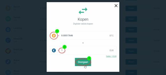Crypto kopen met iDEAL op Bitvavo stap 4- koopformulier invullen