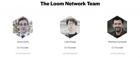 Een afbeelding die de drie founders van Loom Network laat zien