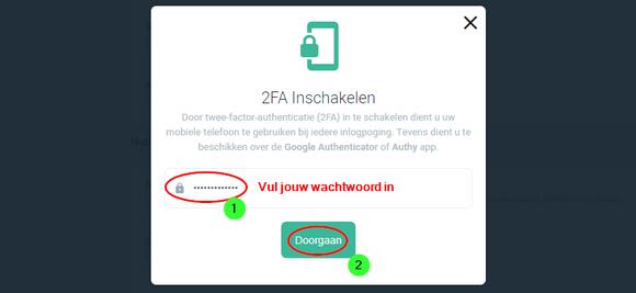 Bitvavo 2fa instellen 3