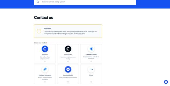 Coinbase klantenservice