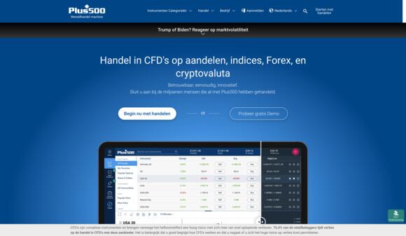 Plus500 home website