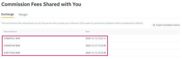 Binance commission fee
