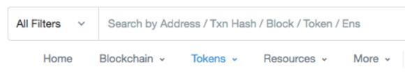 EtherScan zoekfunctie