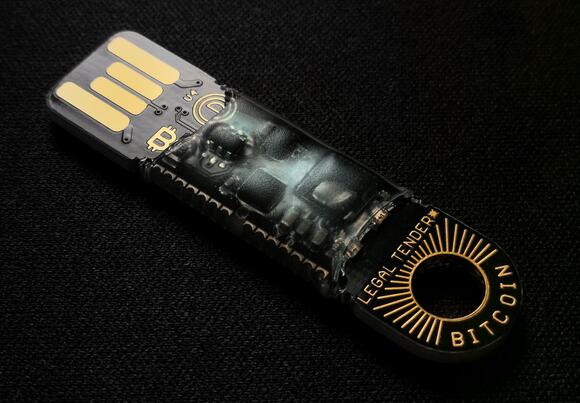 Foto van een crypto wallet