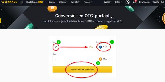 Cryptocurrency kopen op Binance