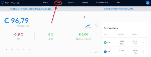 Cryptocurrency kopen op Coinmerce