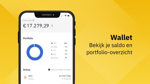 Binance Lite bekijk je saldo en portfolio-overzicht in je wallet