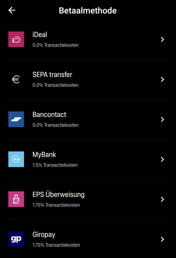 Bitvavo fiatstorting