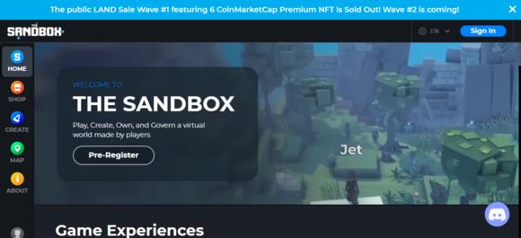 Screenshot van The Sandbox