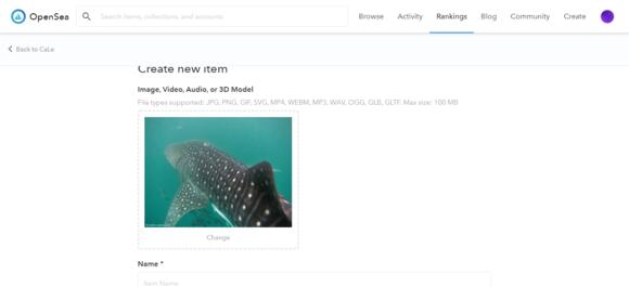 OpenSea screenshot 9 met uitleg hoe je een NFT kunt maken