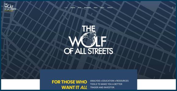 Screenshot site The Wolf of all streets
