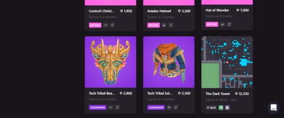 De marktplaast op Decentraland