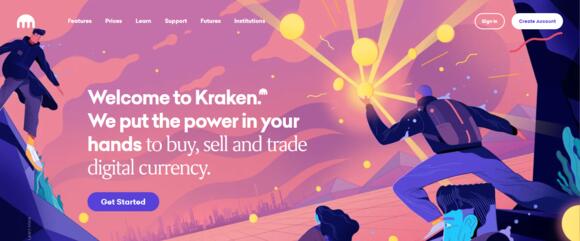 Toegangs pagina naar Kraken