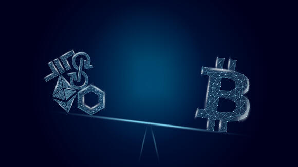 Altcoins op een wip tegenover de Bitcoin