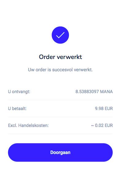order verwerkt