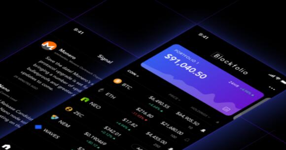 De app van Blockfolio