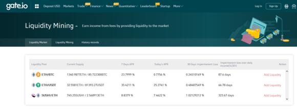 Liquidity providing pagina