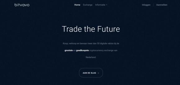 De website van Bitvavo (Bitvavo.com)