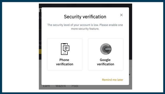 Binance google authenticator