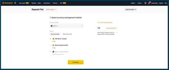 Binance fiat storten