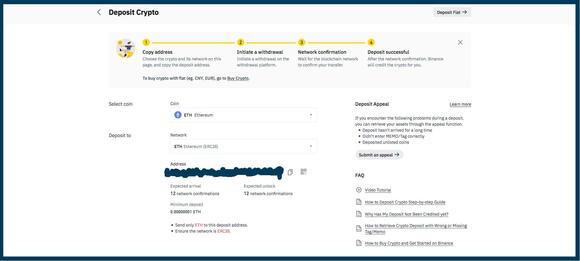 Binance crypto storten