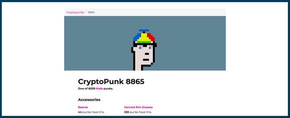 CryptoPunk met beanie