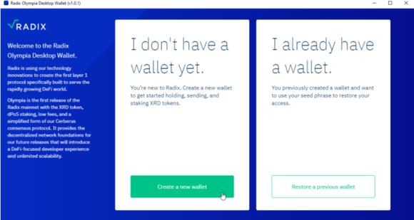 Radix wallet