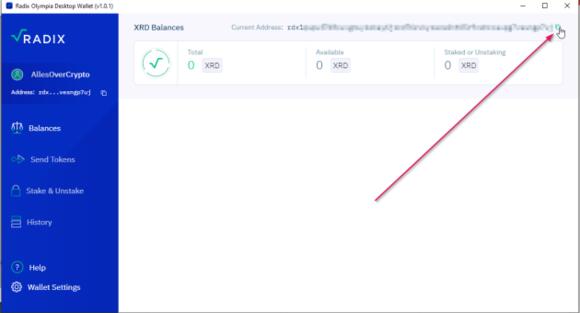 Radix Wallet linken met Instapass