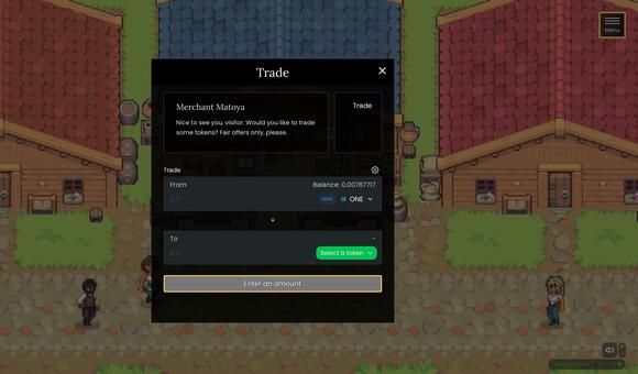 DeFi Kingdoms trading