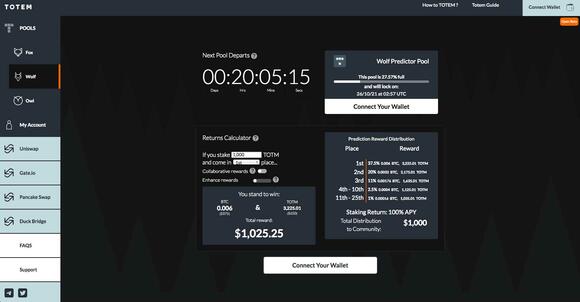 TotemFi Wolf prediction pool
