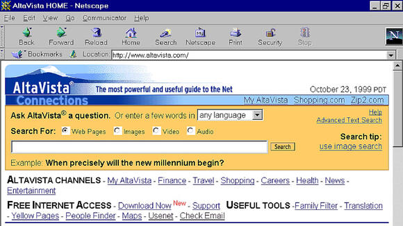Een Web1.0 website
