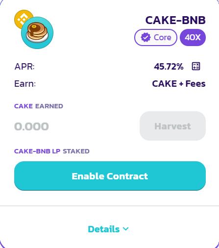 Yield farmen op Pancakeswap
