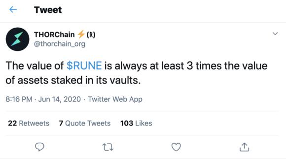 Tweet THORChain