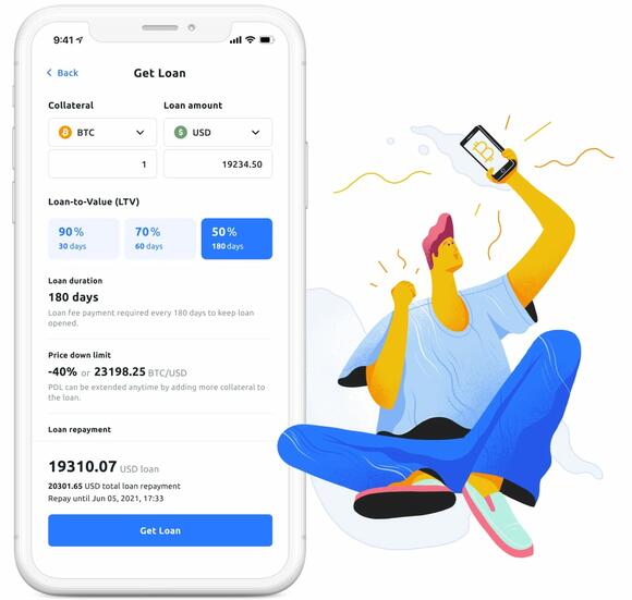 Dashboard overzicht van Crypto Loans op YouHodler.