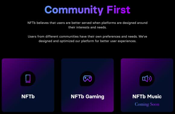 community first homepage NFTb