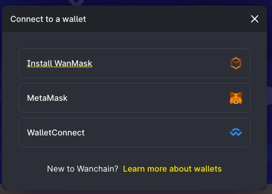 WanSwap wallet connect