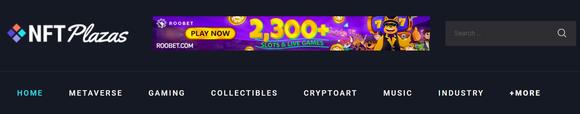 NFTPlazas.com homepage