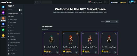 The Sandbox Marketplace