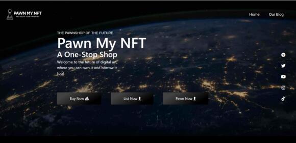 Pawn My NFT, site voor collateral lending