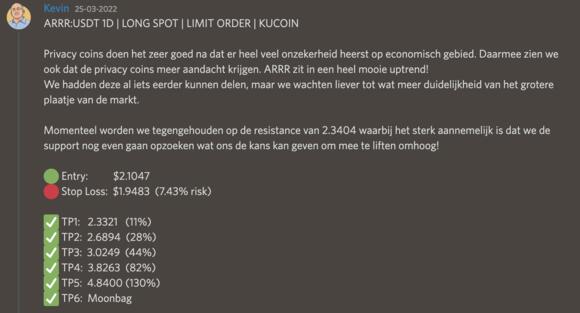 Crypto tradingsignalen