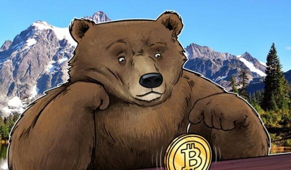 typerende bear die wacht tot de Bitcoin koers weer wat gaat doen