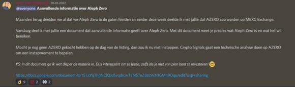 Aleph Zero signaal voorbeeld