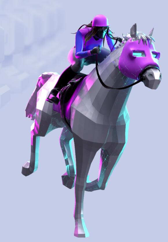 Silks horse and jockey
