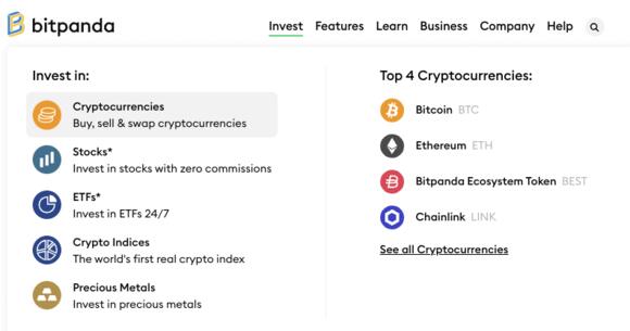 Crypto kopen op Bitpanda